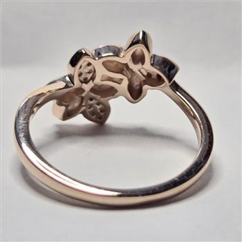 No Reserve Natural .12 ct Diamond Ring Size 8