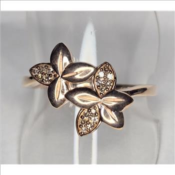 No Reserve Natural .12 ct Diamond Ring Size 10