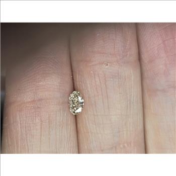 No Reserve .27 ct Natural  Champagne Diamond Oval Cut Loose Gemstone