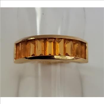 No Reserve Natural Mexican Fire Opal Band Ring Size 6 