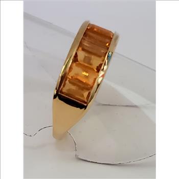 No Reserve Natural Mexican Fire Opal Band Ring Size 6 