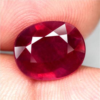 No Reserve Natural Ruby Oval Cut Loose Gemstone