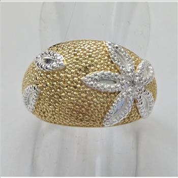 No Reservt Natural Diamond Flower Ring Size 7