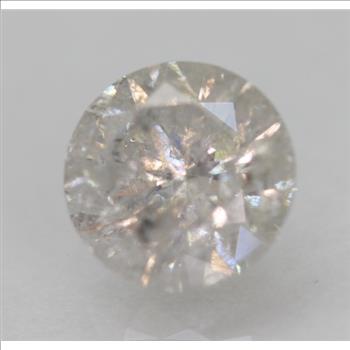 No Reserve .65 ct Natural Diamond Round Cut Loose Gemstone