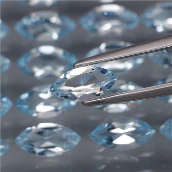 No Reserve VVS Natural  Blue Topaz Marquise Cut Loose Gemstone