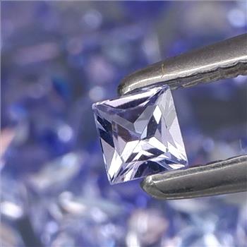 No Reserve VVS Natural  Tanzanite Square Cut Loose Gemstone