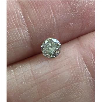 No Reserve  .26 ct Natural Diamond Round Cut Loose Gemstone