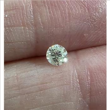 No Reserve  .20 ct Natural Diamond Round Cut Loose Gemstone