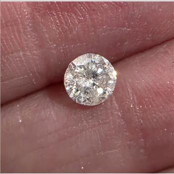 No Reserve  .67 ct Natural Diamond Round Cut Loose Gemstone