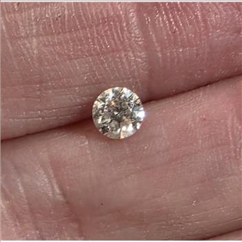 No Reserve  .46 ct Natural Diamond Round Cut Loose Gemstone