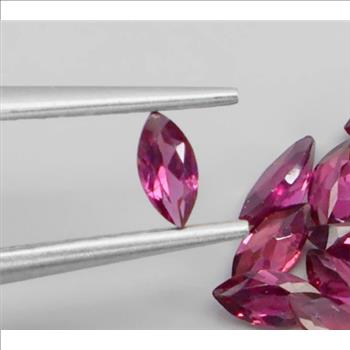 No Reserve Natural Raspberry Rhodolite Garnet Marquise Cut Loose Gemstone
