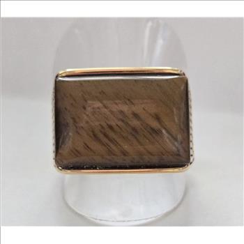 No Reserve Natural Tigers Eye Ring Size 11