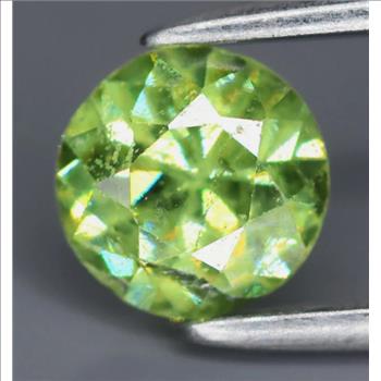 No Reserve VVS Natural Demantoid Garnet Round Cut Loose Gemstone