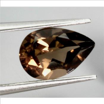 No Reserve VVS Natural Smoky Quartz Pear Cut Loose Gemstone
