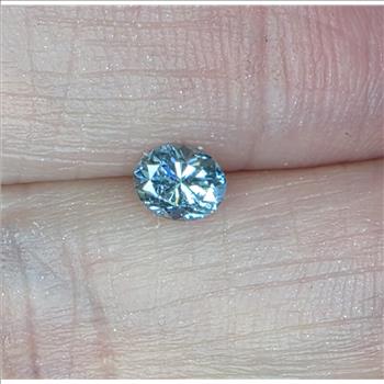 No Reserve  .40 ct Natural Blue Diamond Oval Cut Loose Gemstone
