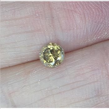 No Reserve  .46 ct Natural Champagne Diamond Oval Cut Loose Gemstone