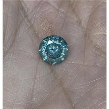 No Reserve  1.00 ct Natural Blue Diamond Round Cut Loose Gemstone