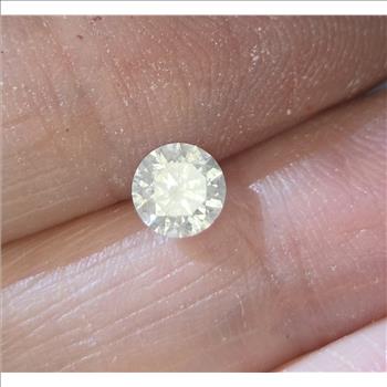No Reserve .57 Ct Natural Diamond Round Cut Loose Gemstone