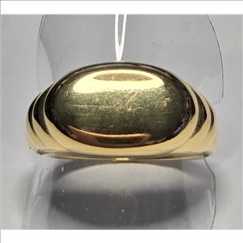 No Reserve 18k Gold /Stainless Steel SIgnet Ring Size 12