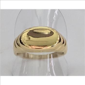 No Reserve 18k Gold /Stainless Steel SIgnet Ring Size 12