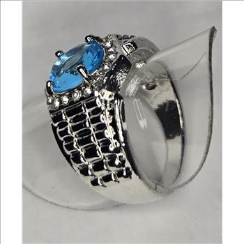 No Reserve Blue Topaz & Zircon Size 10