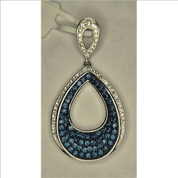No Reserve Simulated Blue Diamond Pendant