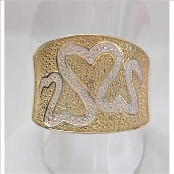 No Reserve Diamond Heart  Ring Size 10