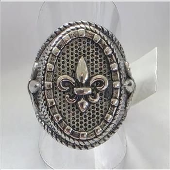 No Reserve Fleur De Lis Ring Size 10