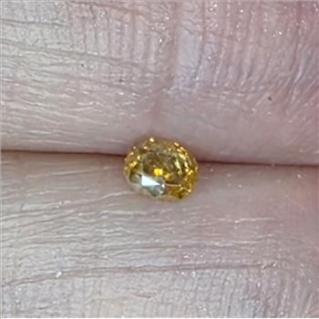 No Reserve  .20 ct Natural Yellow Orange Diamond Oval Cut Loose Gemstone