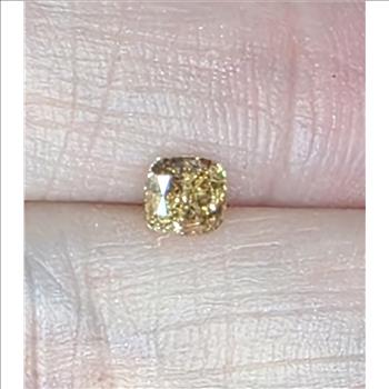 No Reserve  .46 ct Natural Champagne Diamond Oval Cut Loose Gemstone