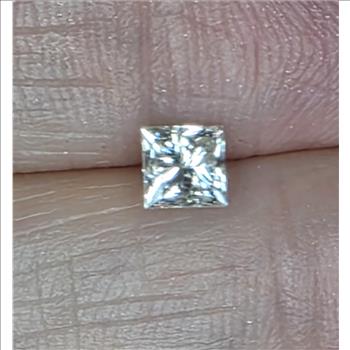 No Reserve  .50 ct Natural Diamond Princess Cut Loose Gemstone