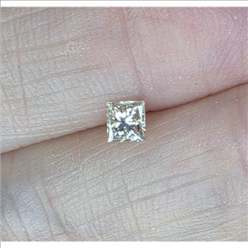 No Reserve  .45 ct Natural Diamond Princess Cut Loose Gemstone
