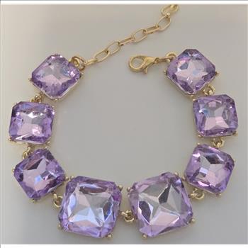 No Reserve Lavender Austrian Crystal Tennis Btracelet