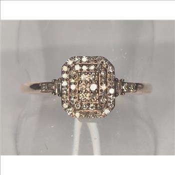 No Reserve .50 ct Natural Champagne Diamond Ring Size 11