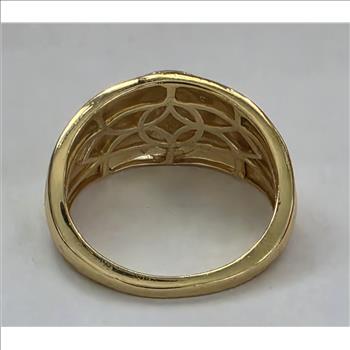 No Reserve Natural Diamond Two Tone Ring Size 5
