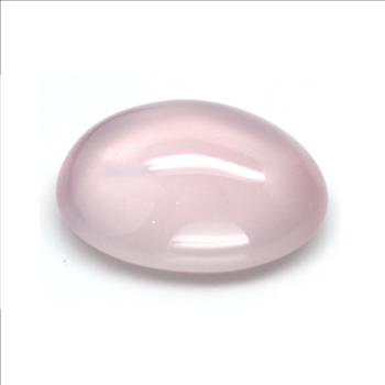 No Reserve 17.45 ct Natural Rose Quartz Oval Cab Cut Loose Gemstone