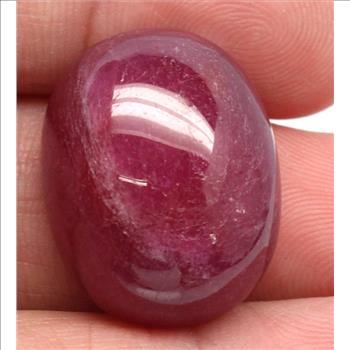 No Reserve 46.15 ct Natural Ruby Oval Cab Cut Loose Gemstone