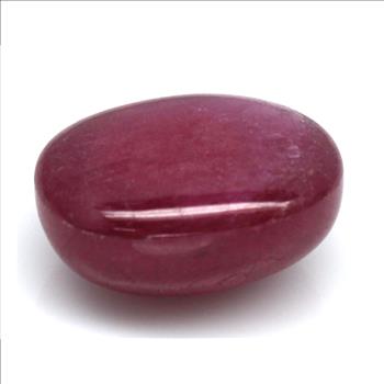 No Reserve 46.15 ct Natural Ruby Oval Cab Cut Loose Gemstone