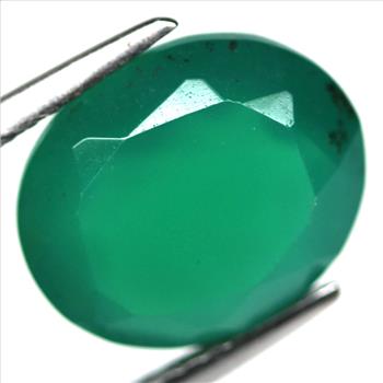 No Reserve 4.15 ct Natural Green Agate Oval Cut Loose Gemstone