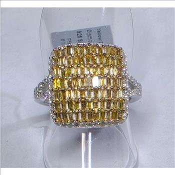 No Reserve  1.01 ct Natural Yellow Diamond RIng Size 6