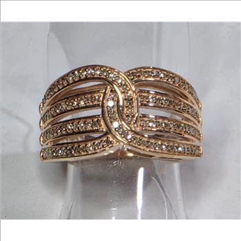 No Reserve  .51 ct Natural Diamond RIng Size 56