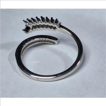 No Reserve  .25 ct Natural Diamond RIng Size 7 Resizeable