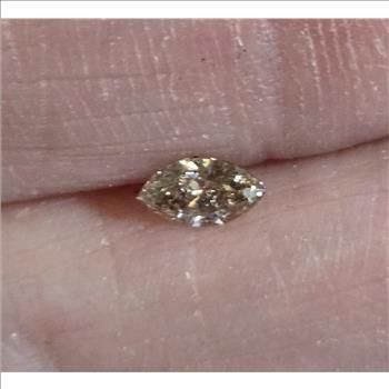 No Reserve  .25 ct Natural Champagne Diamond Marquise Cut Loose Gemstone