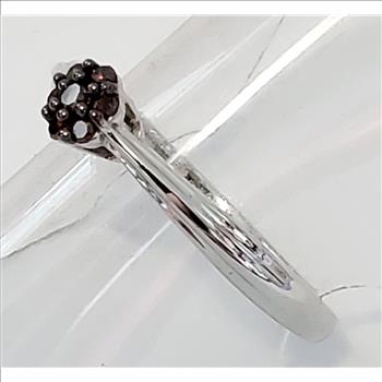 No Reserve .12 ct Natural Red Diamond Ring Size 9
