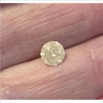 No Reserve .55 ct Natural Diamond Round Cut Loose Gemstone