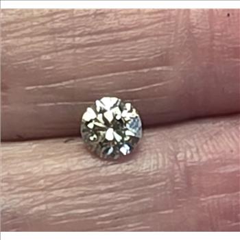 No Reserve .61 ct Natural Diamond Round Cut Loose Gemstone