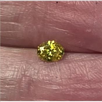 No Reserve .20 ct VS2 Natural Yellow Diamond Oval Cut Loose Gemstone