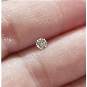 No Reserve .10 ct VS2 Natural Diamond Round Cut Loose Gemstone