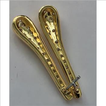 No Reserve Simulated Diamond Stick Earrings