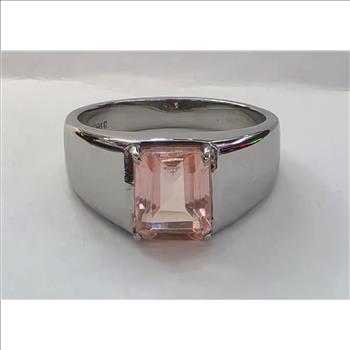 No Reserve Men's Morganite RIng Size 14